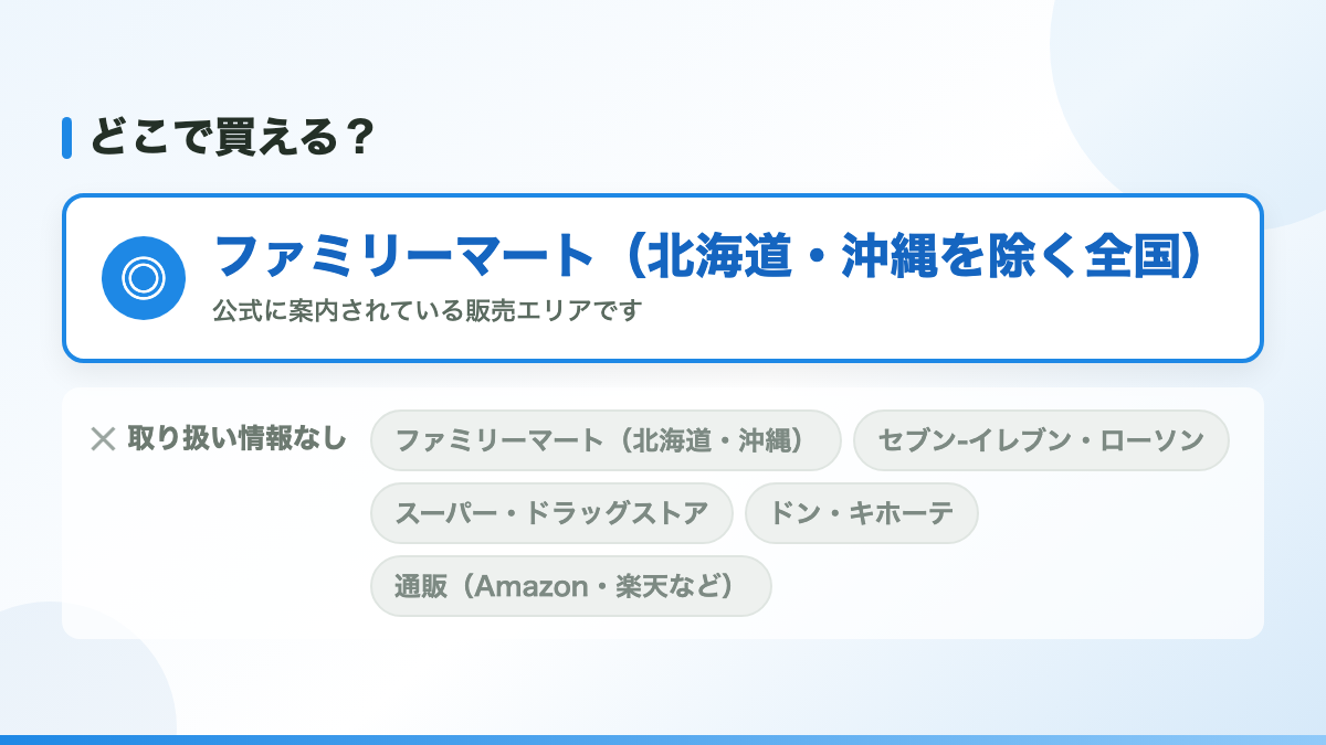 買えるのはファミリーマートです
