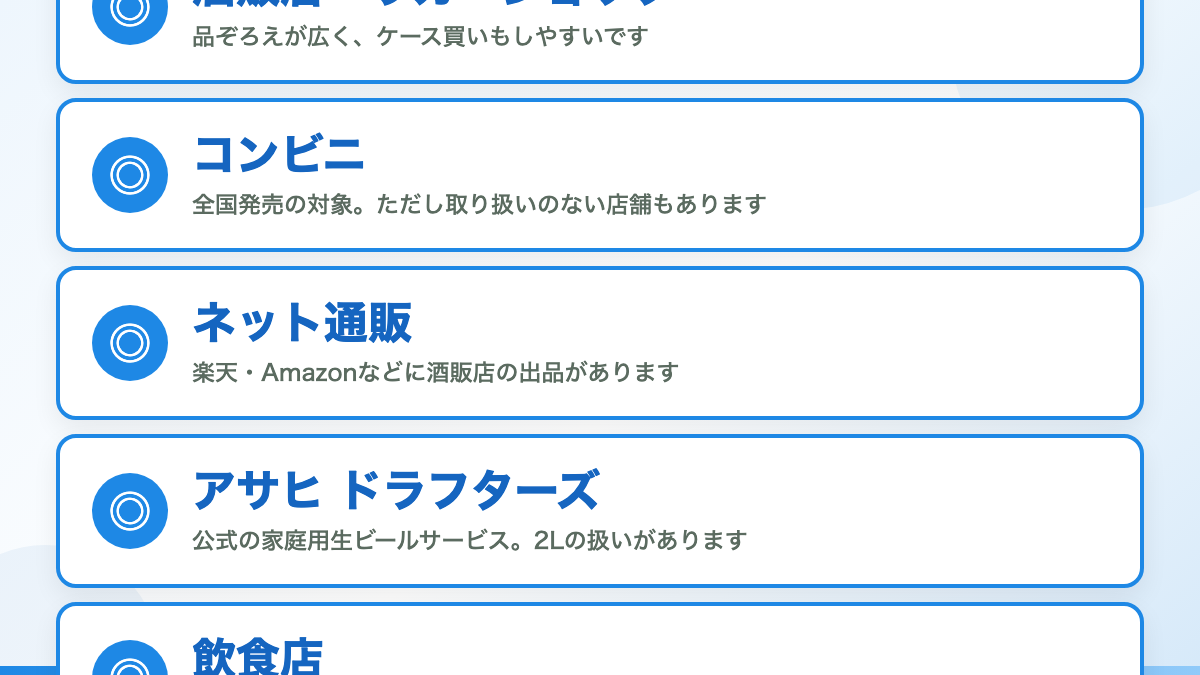 冷涼辛口はスーパー・コンビニ・酒販店で買えます