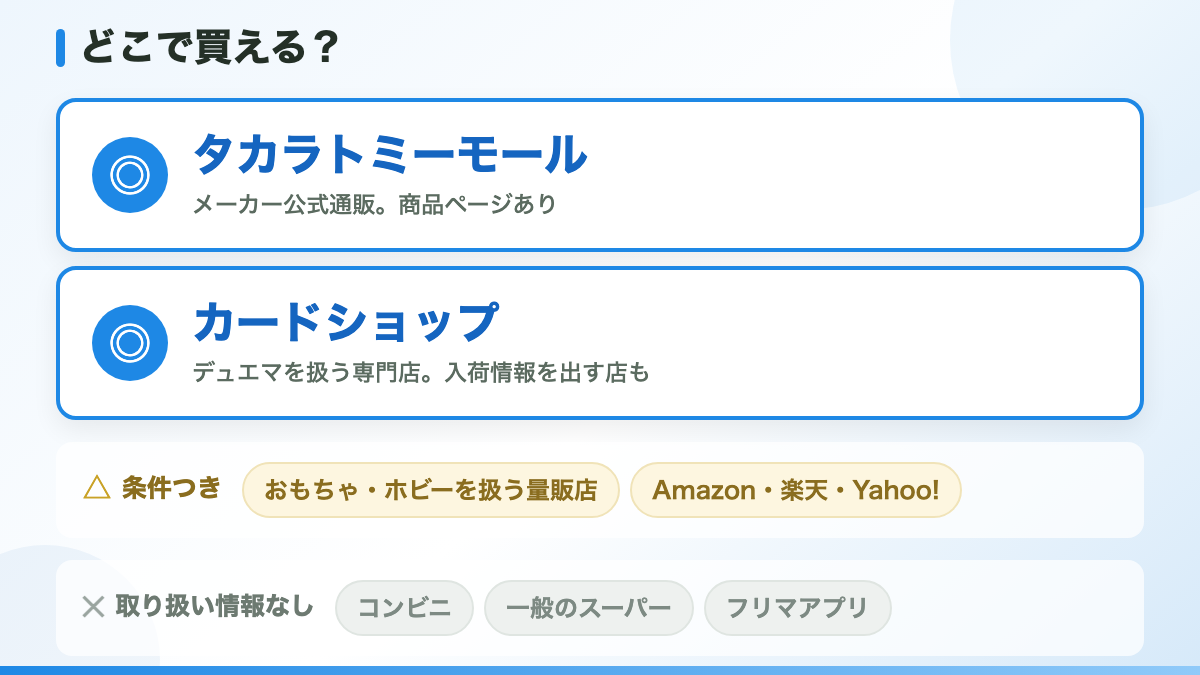 25の王道が買えるのは「公式通販」と「カードを扱うお店」です