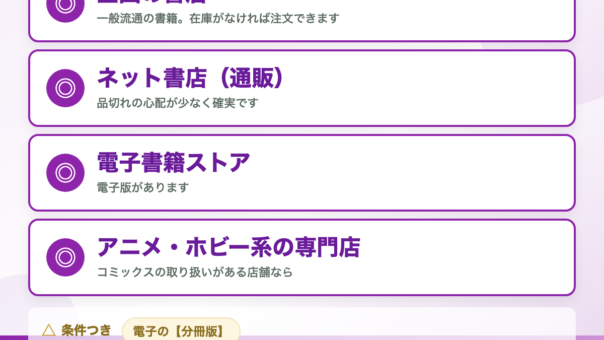 超かぐや姫の漫画が買えるのは「全国の書店」です