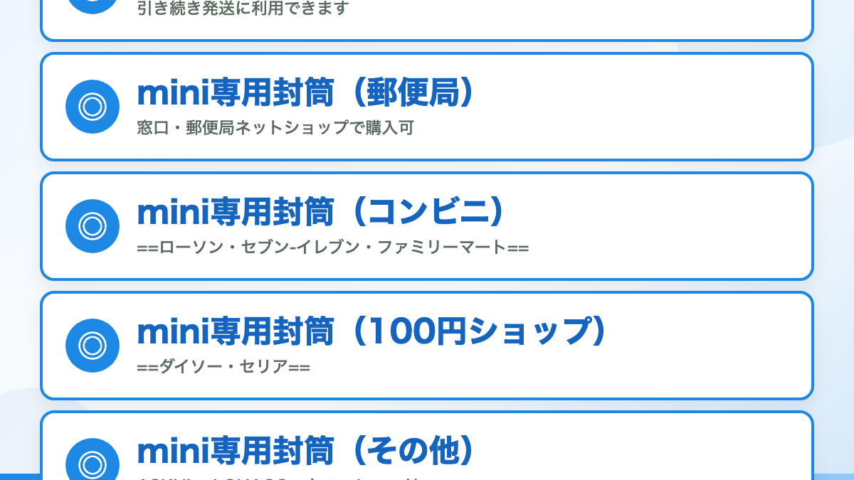 結論：終了したのは「専用箱の郵便局での販売」です