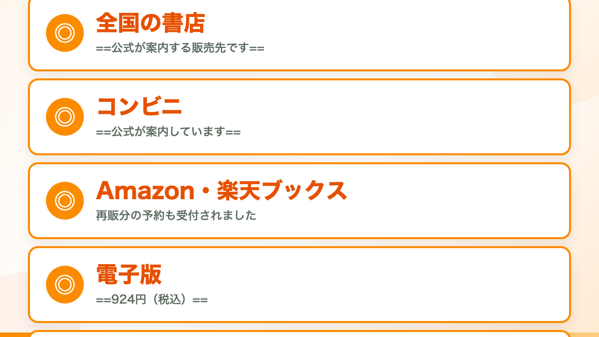結論：販売終了ではなく「重版中」です